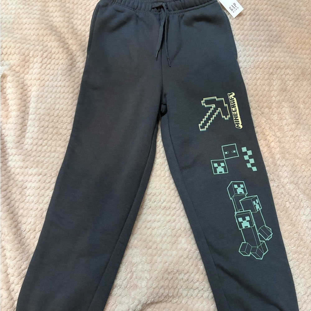 GAP Kids dark grey Joggers with Green Graphic